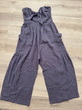 Women's Wide-Leg Gauze Jumpsuit in blue/purple